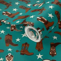 Western Boots Turquoise