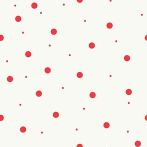 White with Light Red Dots