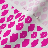 lips // magenta  kisses valentines love fabric