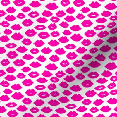 lips // magenta  kisses valentines love fabric