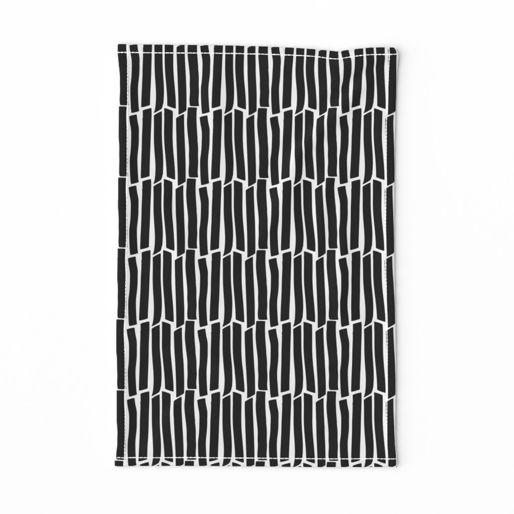 black on white cracked stripes | pencilmeinstationery.com