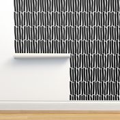 black on white cracked stripes | pencilmeinstationery.com