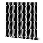 black on white cracked stripes | pencilmeinstationery.com