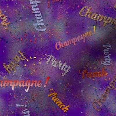 NEW YEAR FRENCH CHAMPAGNE PARTY PURPLE