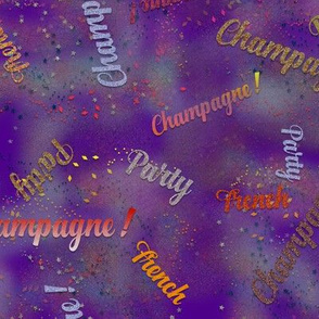 NEW YEAR FRENCH CHAMPAGNE PARTY PURPLE