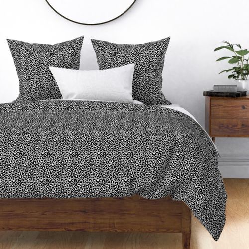 Black Grey Leopard Cheetah Fabric | Spoonflower