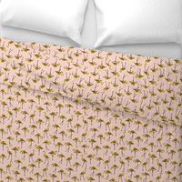 gold glitter flamingos - blush