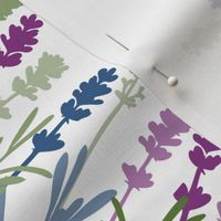Lavender border print - greens