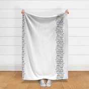 Lavender border print - greens