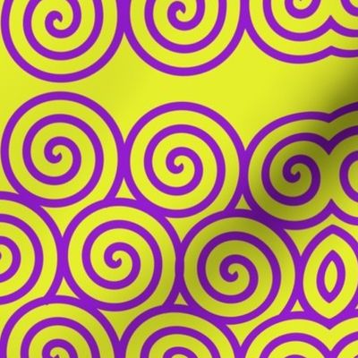 Bob Purple Swirls on Yellow