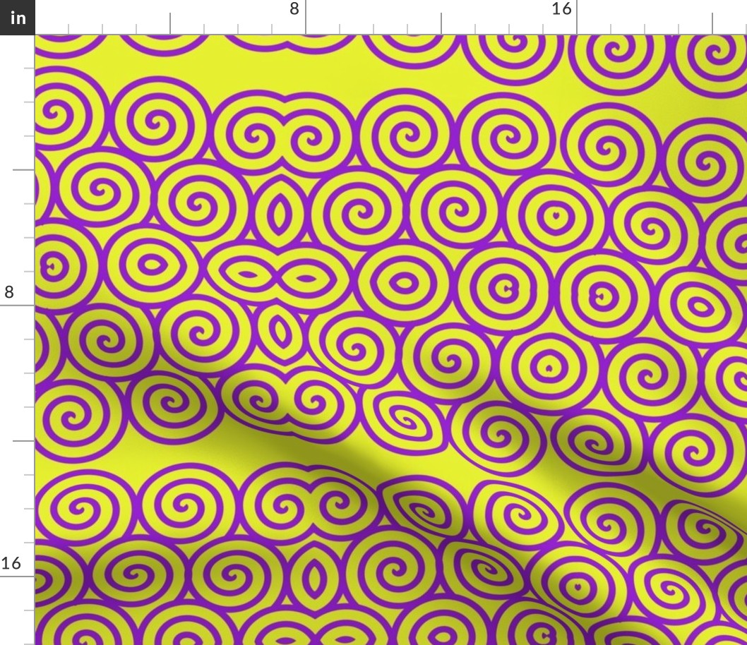 Bob Purple Swirls on Yellow