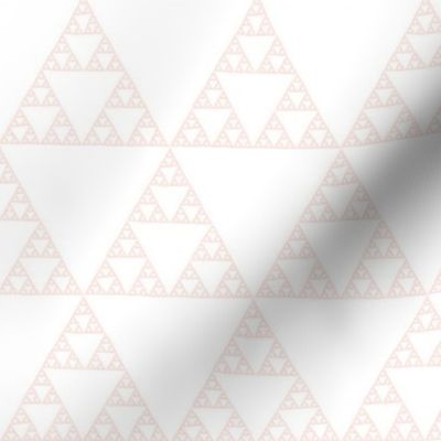 Sierpinski triangle - pale coral on white