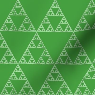 Sierpinski Christmas tree - Christmascolors green