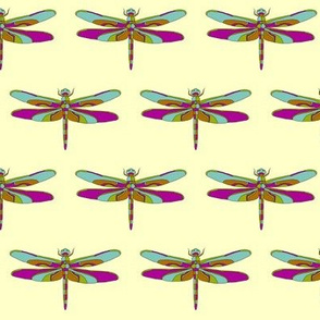 Dragonfly Illustration // Yellow