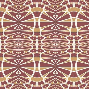 Modern Tribal in Maroon and Mustard