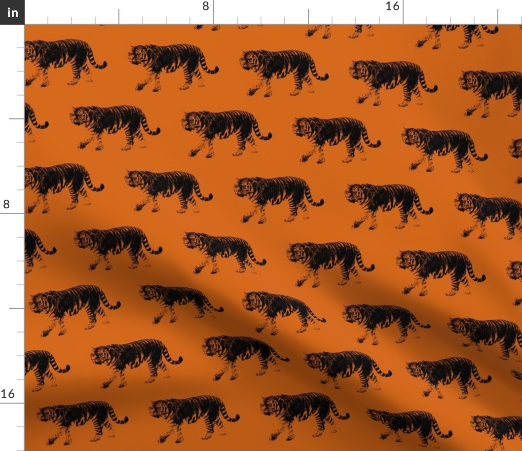 Tiger Prowl on Orange // Medium
