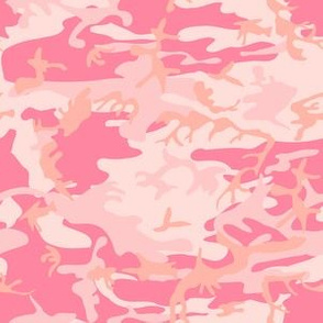 Small Pinks and Peach Camouflage (6 inch repeat)
