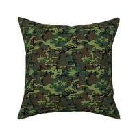 Small Greens, Brown, and Black Military Camouflage (6 inch repeat)