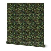 Small Greens, Brown, and Black Military Camouflage (6 inch repeat)