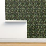 Small Greens, Brown, and Black Military Camouflage (6 inch repeat)