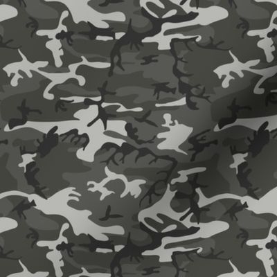 Small Mixed Gray Military Camouflage (6 inch repeat)