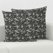 Small Mixed Gray Military Camouflage (6 inch repeat)