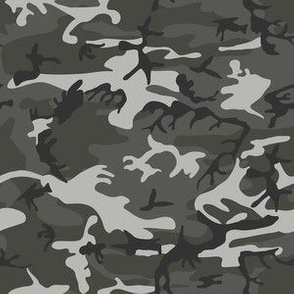 Small Mixed Gray Military Camouflage (6 inch repeat)