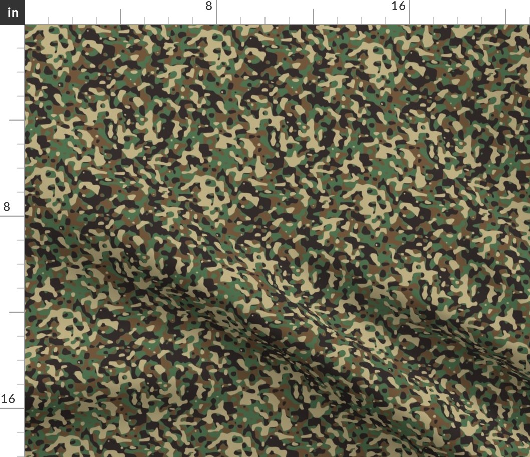 Small Woodland Outdoor Camouflage (6 inch repeat)