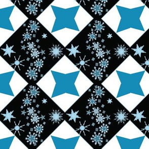 black_blue_snowflakes