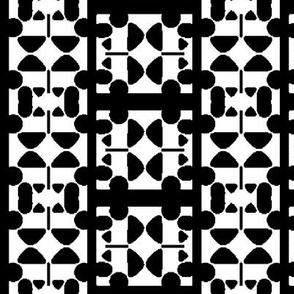 Abstract Design Elements forming Black and White Checks