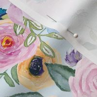 Watercolor Pastel Floral Print
