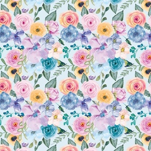 Watercolor Pastel Floral Print