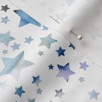 Stars - watercolour blue