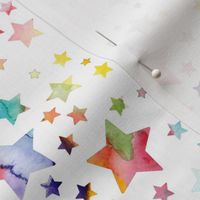 Stars - watercolour rainbow