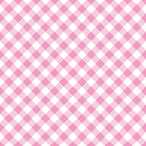 Pink Gingham Fabric, Wallpaper and Home Decor