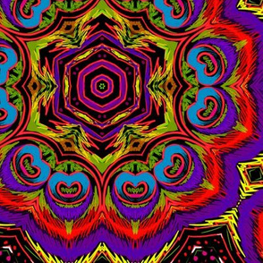 vivid peacock kaleidoscope