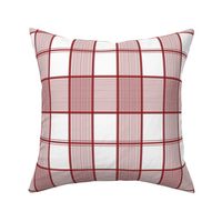 Mille Picnic Tartan in cranberry on white