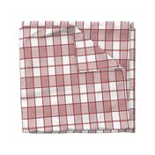 Mille Picnic Tartan in cranberry on white