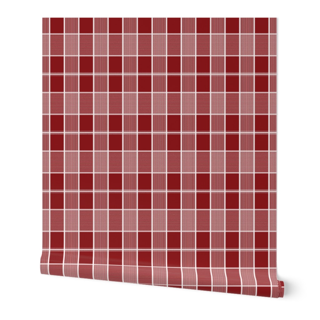 Mille Picnic Tartan in cranberry reversed