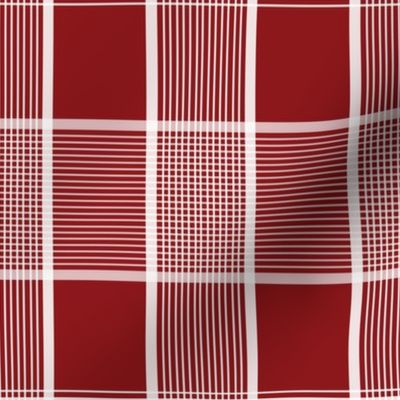 Mille Picnic Tartan in cranberry reversed