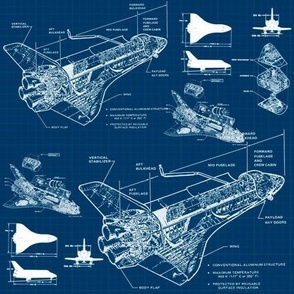 Shuttle Blueprints - Spoonflower