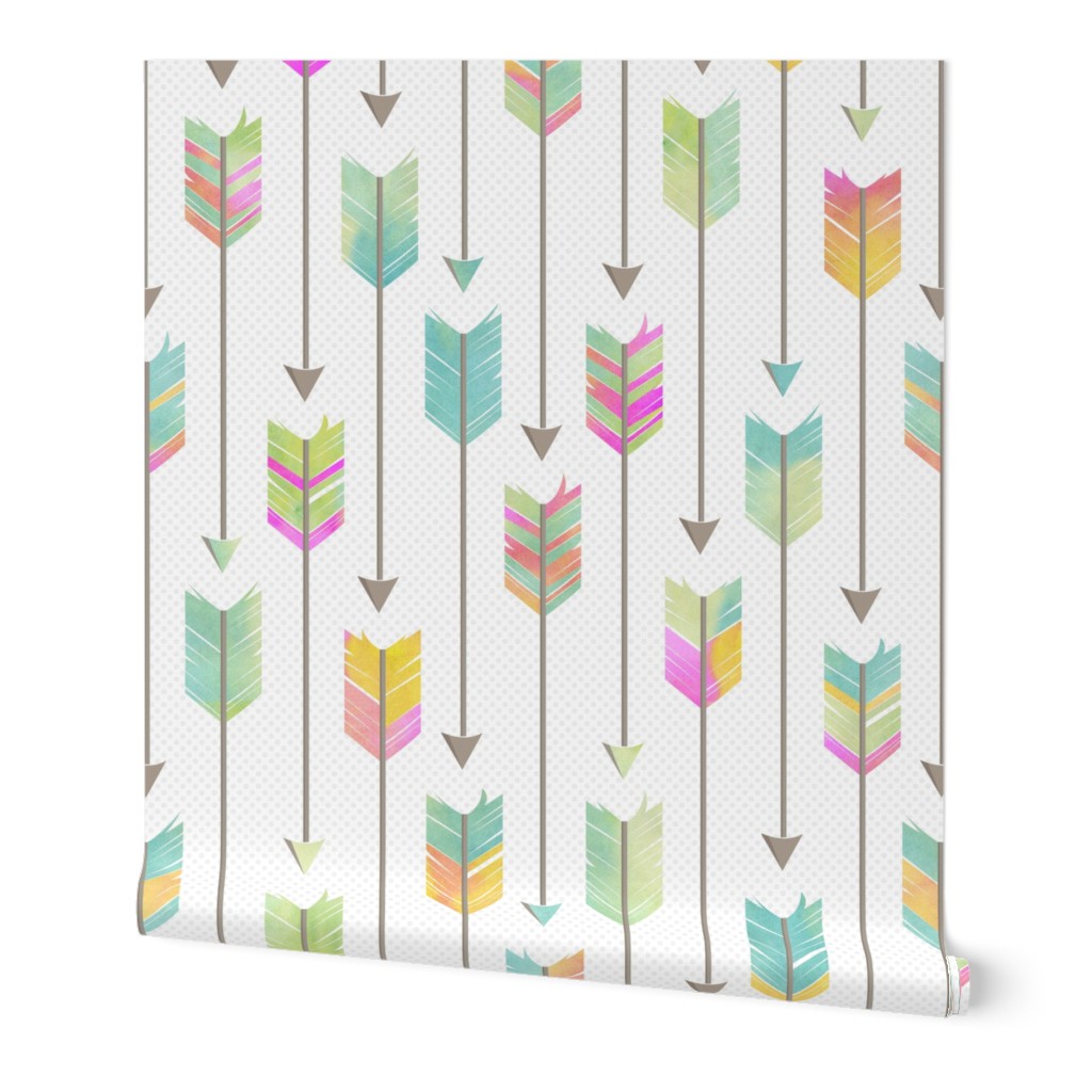 Watercolor Tribal Arrows Pattern 