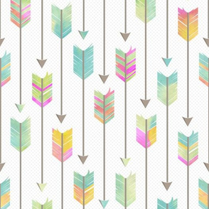 Watercolor Tribal Arrows Pattern 