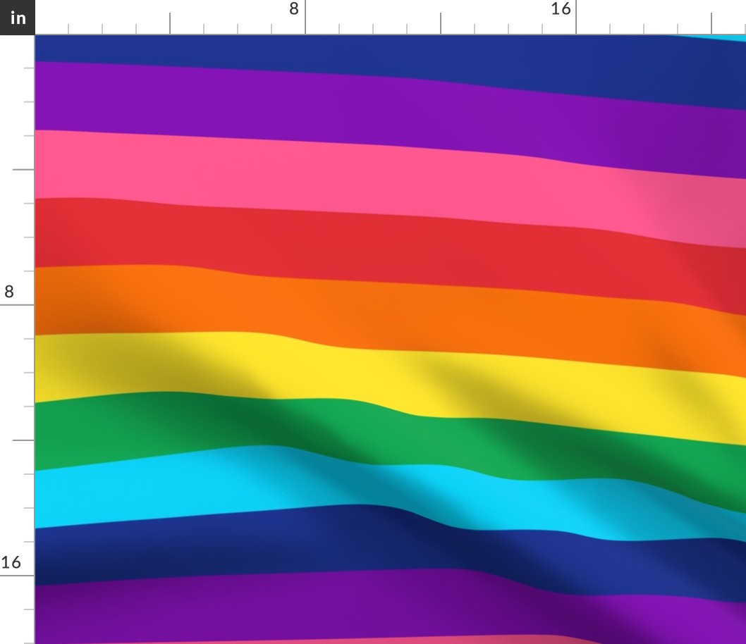 very rainbow bright stripes 2" - X2