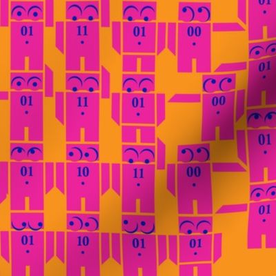 little robot binary code fabric