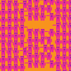 little robot binary code fabric