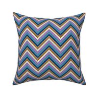 Brown Blue Lavender Chevron