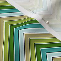 Yellow Green and Teal Chevron