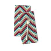 Pink Beige Teal Chevron