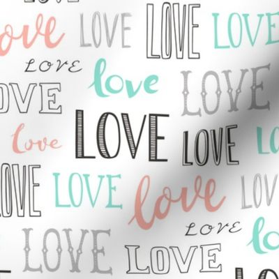 Love Word Typography Valentine